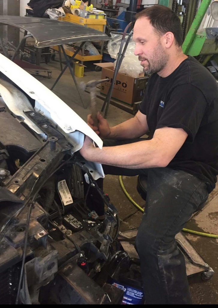 Andy working on car